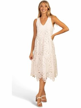 Trina Turk Enjoy Dress White Eyelet Size Small NWT